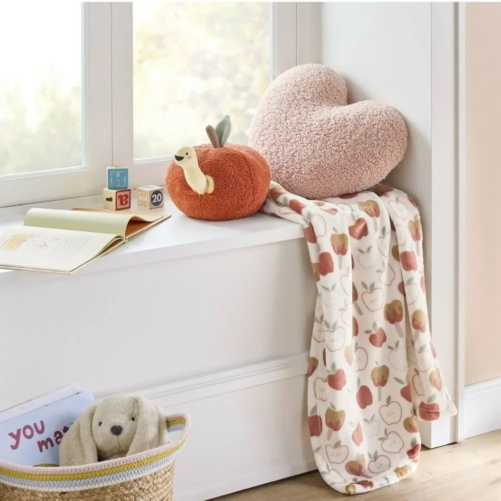 Nwt Soft Baby Apple with Worm Toy, Cloud Island
